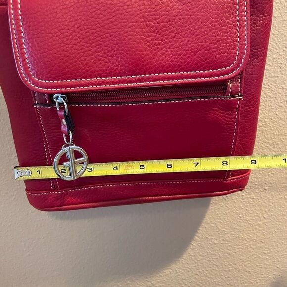 Giani Bernini Red Leather Crossbody Women’s Purse - Picture 11 of 13